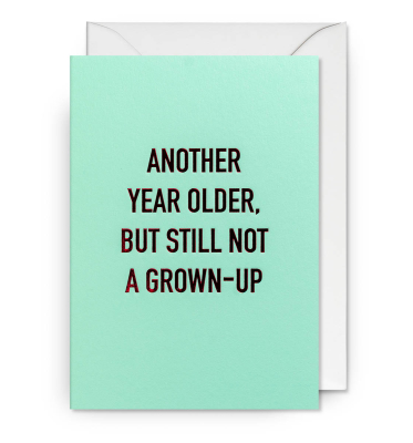 Another Year Older But Still Not A Grown Up