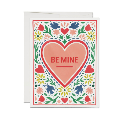Folk Heart Valentine|Red Cap Cards