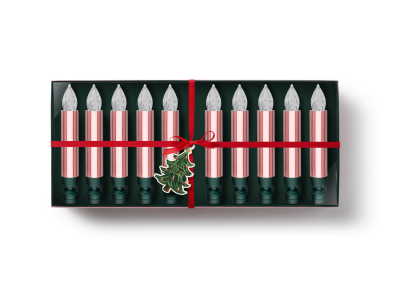 Red Stripes Set Of 10 Clip On Candle Lights|Rifle Paper