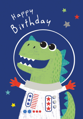 Birthday Dino Astronaut