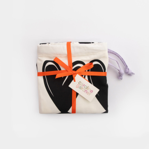 Mono Linked Hearts Drawstring Laundry Bag|Caroline Gardner