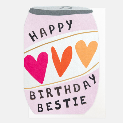 Happy Birthday Bestie Can With Hearts|Caroline Gardner