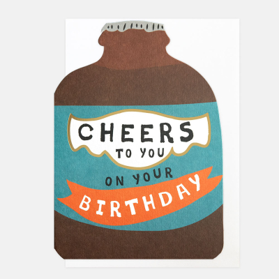 Cheers To You On Your Birthday Beer Bottle|Caroline Gardner