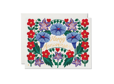 Petunia Anniversary card|Red Cap Cards