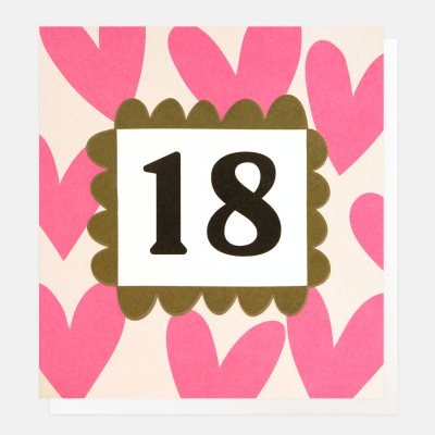 18 Number Pink Hearts|Caroline Gardner