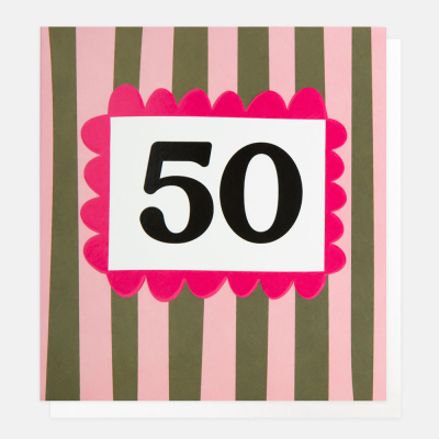 50 Number Pink And Khaki Stripe|Caroline Gardner