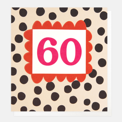 60 Number Charcoal Polka Dot|Caroline Gardner