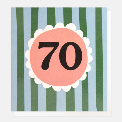 70 Number Green And Blue Stripe|Caroline Gardner