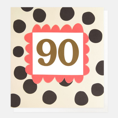 90 Number Charcoal Polka Dot|Caroline Gardner