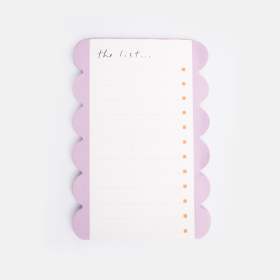 Lilac Scallop Edge List Pad|Caroline Gardner