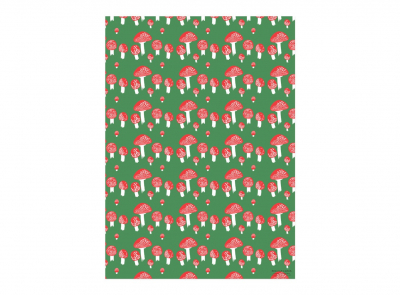 Festive Mushrooms Wrap Roll|Red Cap Cards