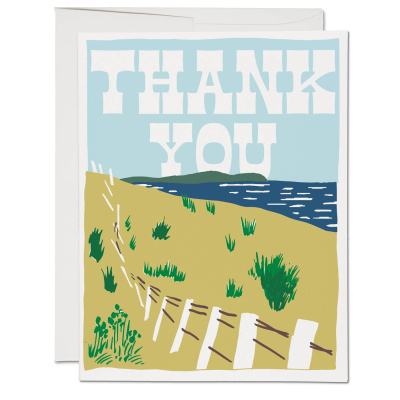 Seaside Thanks Thank You card|Red Cap Cards