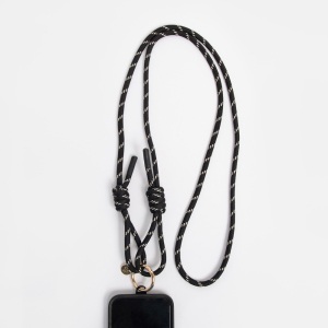 Black Cord Long Phone Strap|Caroline Gardner