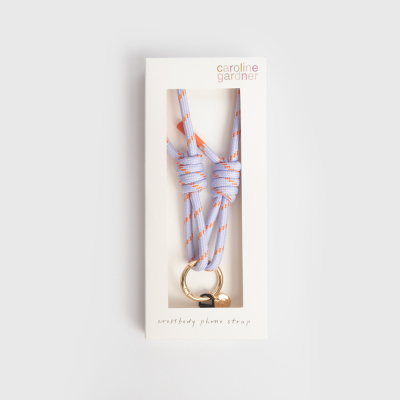 Lilac And Orange Cord Long Phone Strap|Caroline Gardner