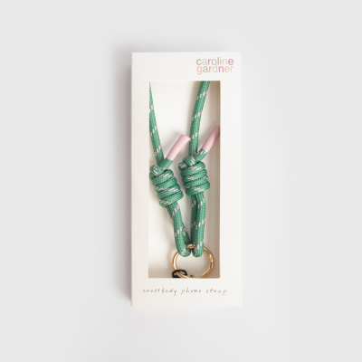 Green And Pink Cord Long Phone Strap|Caroline Gardner