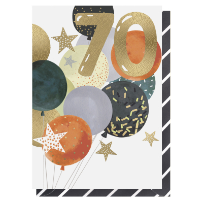 Age 70 Birthday Balloons And Stars