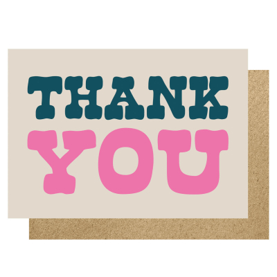 Thank You Navy Pink