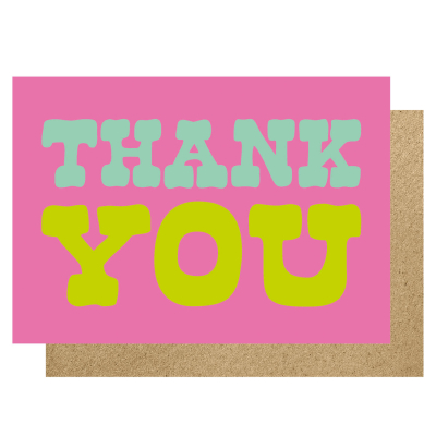 Thank You Teal Lime Pink