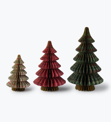 Christmastide Honeycomb Tree Decor Set Of 3|Rifle Paper
