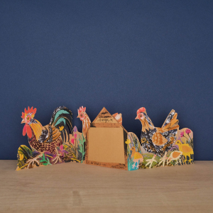 Three Fold Chickens Die Cut|Art Angels