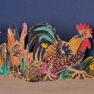 Three Fold Chickens Die Cut|Art Angels