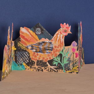 Three Fold Chickens Die Cut|Art Angels