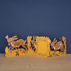 Three Fold Hares Die Cut|Art Angels