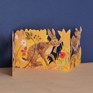 Three Fold Hares Die Cut|Art Angels