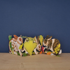 Three Fold Rabbits Die Cut|Art Angels