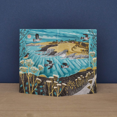 Maenporth Coast Path Die Cut|Art Angels