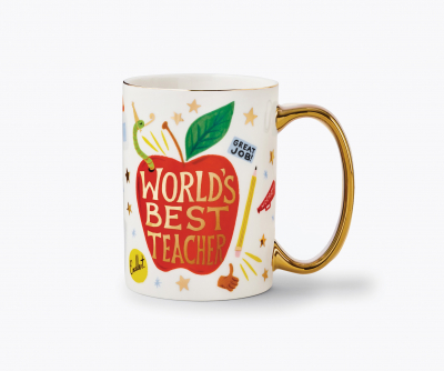 World's Best Teacher Porcelain Mug|Rifle Paper