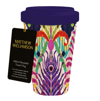 TRAVEL MUG Peacock Ikat