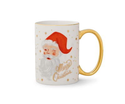 Winking Santa Claus Porcelain Mug|Rifle Paper