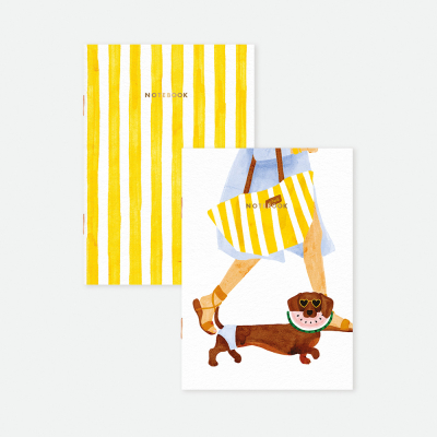 Summer Dachshund Pocket Duo Notebooks A6|All The Ways To Say