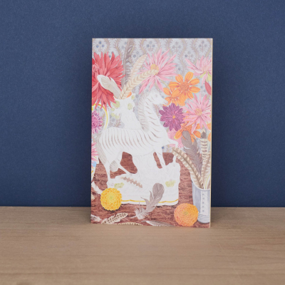 Zebra Dahlias And Feathers Notebook|Art Angels