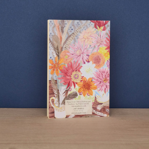 Zebra Dahlias And Feathers Notebook|Art Angels