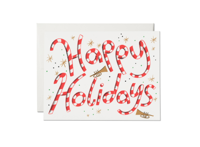 Candy Cane Holidays Card|Red Cap Cards