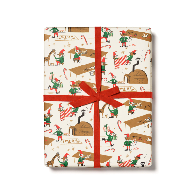 Santas Workshop Holiday Wrap|Red Cap Cards