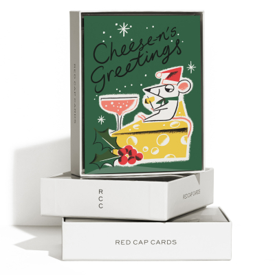 Cheese And Greetings Holiday Boxed Set|Red Cap Cards