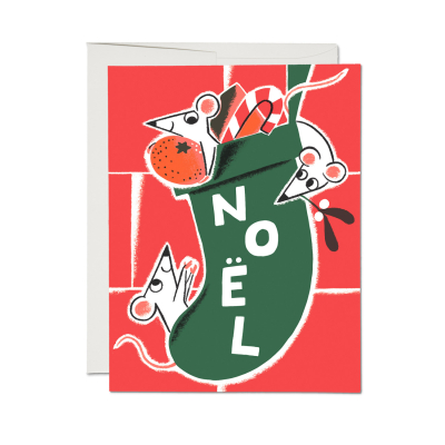 Noel Mice Holiday Card|Red Cap Cards
