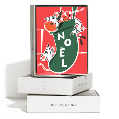 Noel Mice Holiday Card|Red Cap Cards