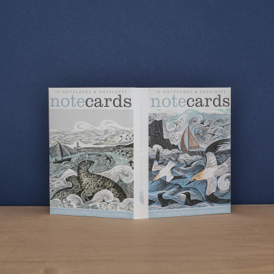 Gannets At Rathlin Island And Seal Song Notecard|Art Angels