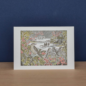 Holly Hedge And We Three Hares Notecard|Art Angels