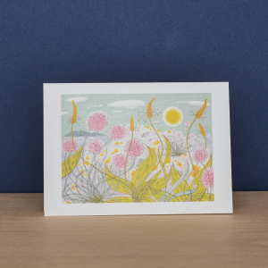 Machair And Plantain And Thrift Notecard|Art Angels