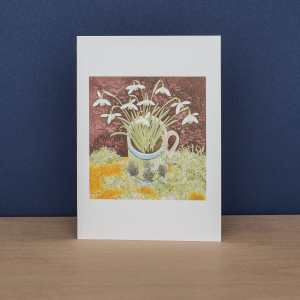 Snowdrops Ferns And Snowdrops And Lichen Notecard|Art Angels
