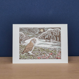 Owl Flight And Christmas Cottage Notecard Set|Art Angels