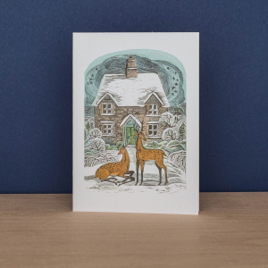 Owl Flight And Christmas Cottage Notecard Set|Art Angels
