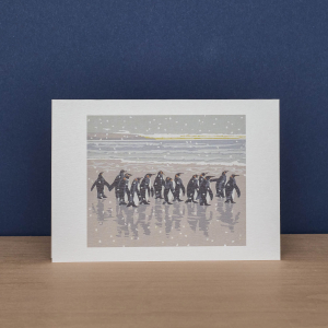 Snowy Beach Kings And Flocks By Night Notecard|Art Angels