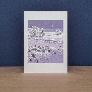 Snowy Beach Kings And Flocks By Night Notecard|Art Angels