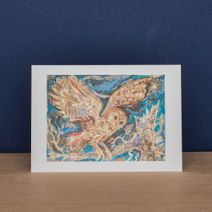 Tawny Owl And Remembered Farm Notecard|Art Angels